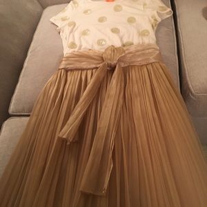Zoe D fun pleated skirt and Joe Fresh T-shirt